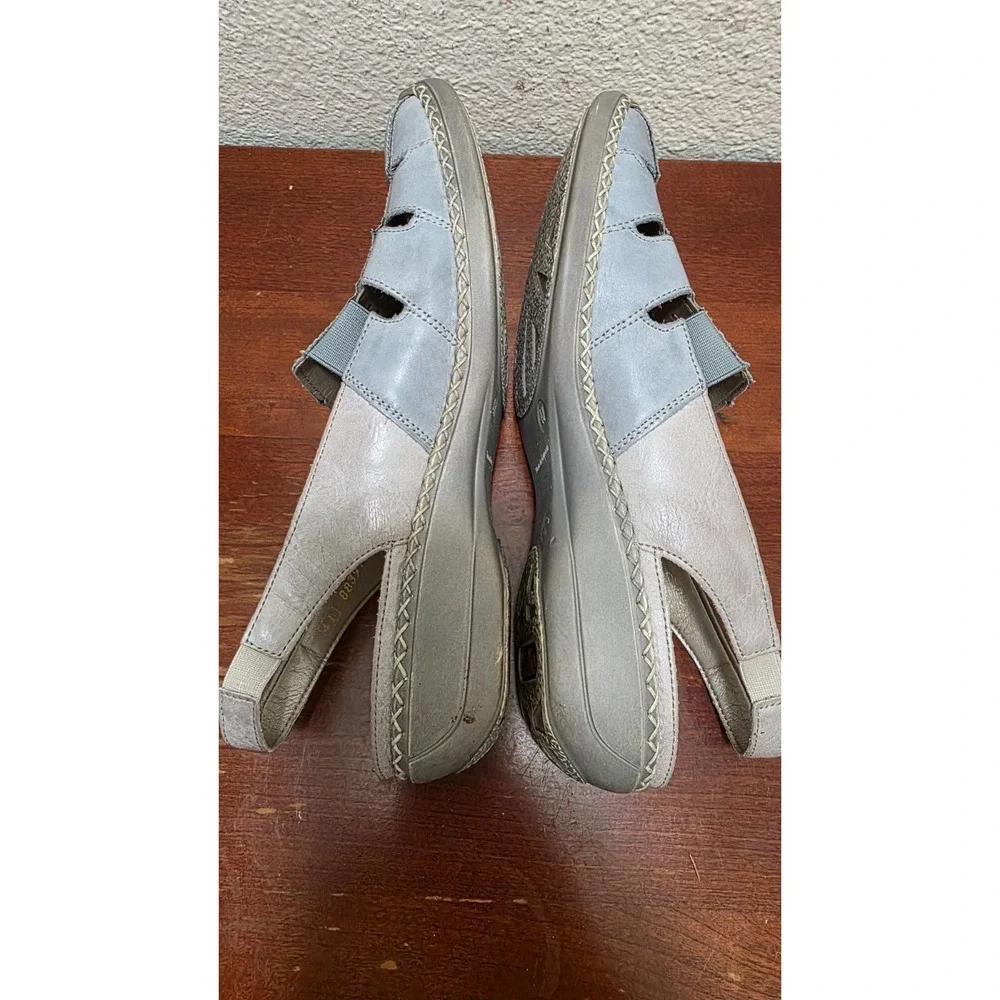 Rieker‎ Women's Light Blue Leather Slingback Grama Core Flats Cutout Design Size